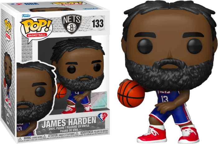 Funko Pop! NBA Basketball - James Harden Brooklyn Nets 2021 City Edition Jersey #133 3 Funko Pop! NBA Basketball - James Harden Brooklyn Nets 2021 City Edition Jersey #133