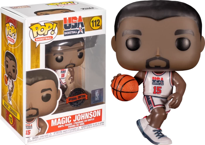 Funko Pop! NBA Basketball - Magic Johnson 1992 Team USA Jersey #112 3 Funko Pop! NBA Basketball - Magic Johnson 1992 Team USA Jersey #112
