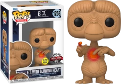 Funko Pop! E.T. The Extra-Terrestrial - E.T. With Glowing Heart 40th Anniversary Glow In The Dark #1258