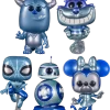 Funko Pop! Pops With Purpose - Spider-Man, Cheshire Cat, Sulley, Minnie Mouse & BB-8 Make A Wish Blue Metallic - Bundle (Set Of 5)