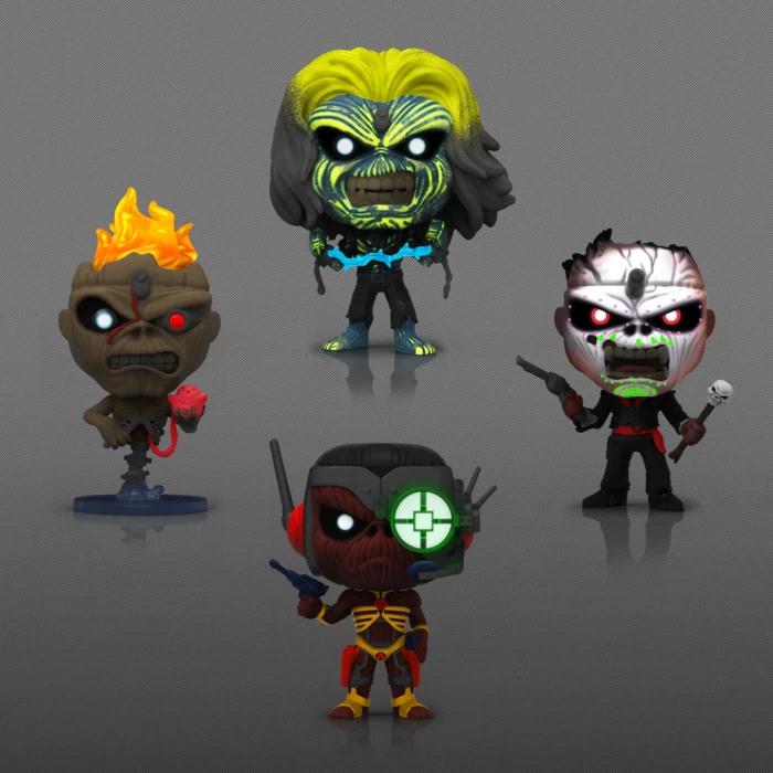 Funko Pop! Iron Maiden - Eddie Glow In The Dark - 4-Pack 4 Funko Pop! Iron Maiden - Eddie Glow In The Dark - 4-Pack - Image 2