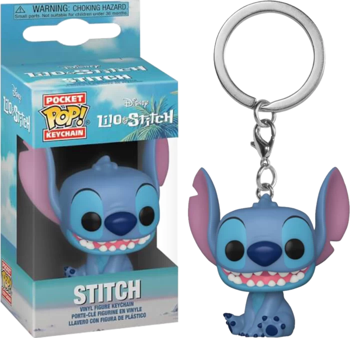 Funko Pocket Pop! Keychain - Lilo & Stitch - Stitch Seated 3 Funko Pocket Pop! Keychain - Lilo & Stitch - Stitch Seated