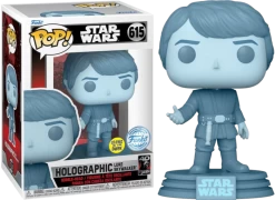 Funko Pop! Star Wars Episode VI: Return Of The Jedi - Holographic Luke Skywalker 40th Anniversary Glow In The Dark #615