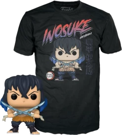Funko Pop! Demon Slayer - Inosuke Hashibira Unmasked - Vinyl Figure & T-Shirt Box Set