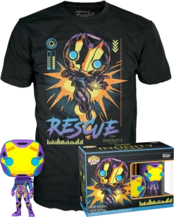 Funko Pop! The Avengers: Infinity Saga - Rescue Blacklight - Vinyl Figure & T-Shirt Box Set