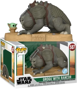 Funko Pop! Star Wars: The Book Of Boba Fett - Grogu With Rancor Jumbo 10" #587