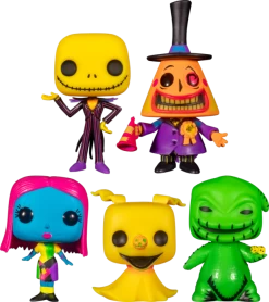 Funko Pop! The Nightmare Before Christmas - Blacklight Town - Bundle (Set Of 5)