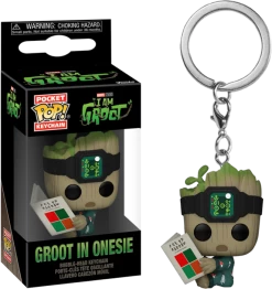 Funko Pocket Pop! Keychain - I Am Groot (2022) - Groot In Onesie With Book