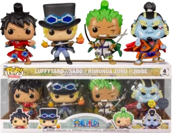 Funko Pop! One Piece - Luffytaro, Roronoa Zoro, Jinbe & Sabo Glow In The Dark - 4-Pack