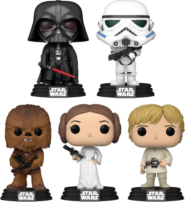 Funko Pop! Star Wars Episode VI: A New Hope - A Long Time Ago… - Bundle (Set Of 5) 3 Funko Pop! Star Wars Episode VI: A New Hope - A Long Time Ago… - Bundle (Set Of 5)