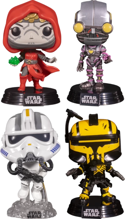Funko Pop! Star Wars: Gaming Greats - Imperial Rocket Trooper, Merrin, ARC Umbra Trooper & Proxy Glow In The Dark - Bundle (Set Of 4) 3 Funko Pop! Star Wars: Gaming Greats - Imperial Rocket Trooper, Merrin, ARC Umbra Trooper & Proxy Glow In The Dark - Bundle (Set Of 4)