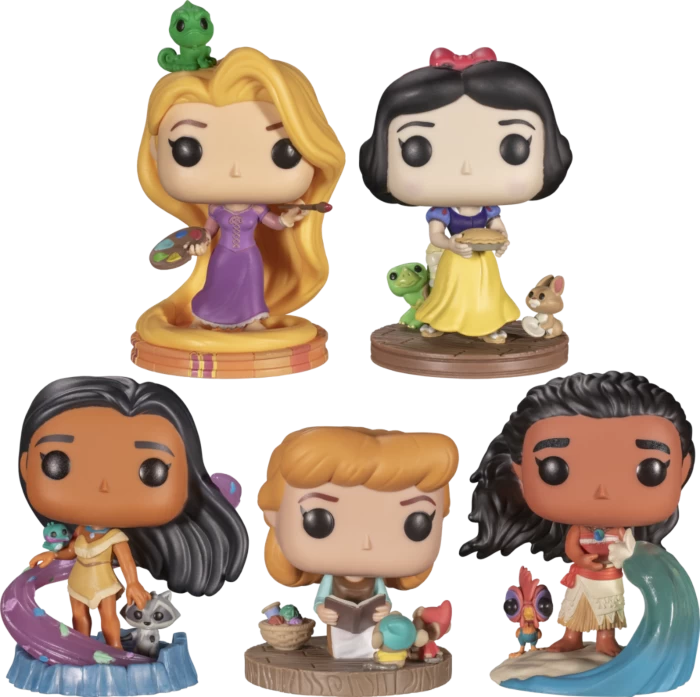 Funko Pop! Disney Princess - Moana, Pocahontas, Snow White, Cinderella & Rapunzel Ultimate - Bundle (Set Of 5) 3 Funko Pop! Disney Princess - Moana, Pocahontas, Snow White, Cinderella & Rapunzel Ultimate - Bundle (Set Of 5)