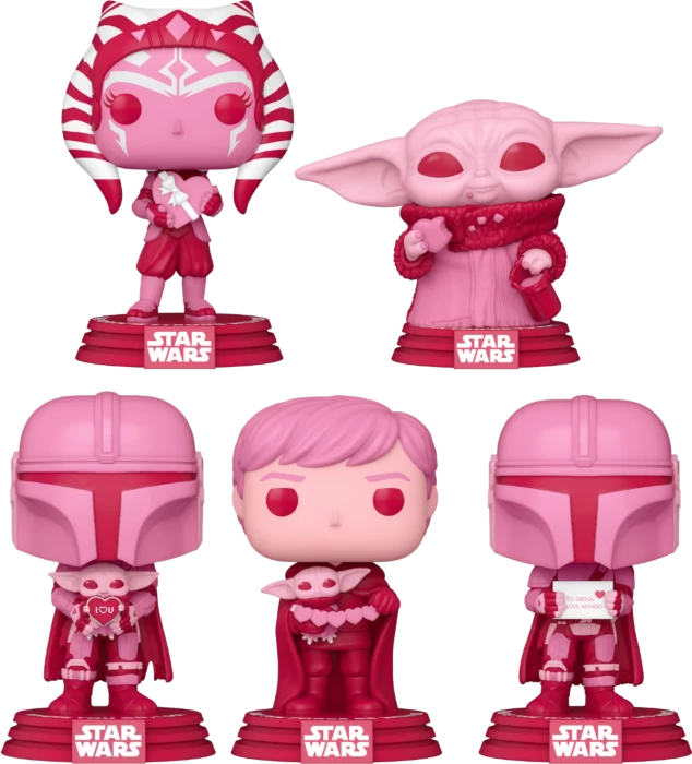 Funko Pop! Star Wars: The Mandalorian - Valentine's Day - Bundle (Set Of 5) 3 Funko Pop! Star Wars: The Mandalorian - Valentine's Day - Bundle (Set Of 5)