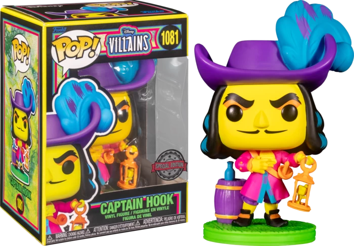 Funko Pop! Peter Pan - Captain Hook Blacklight #1081 3 Funko Pop! Peter Pan - Captain Hook Blacklight #1081