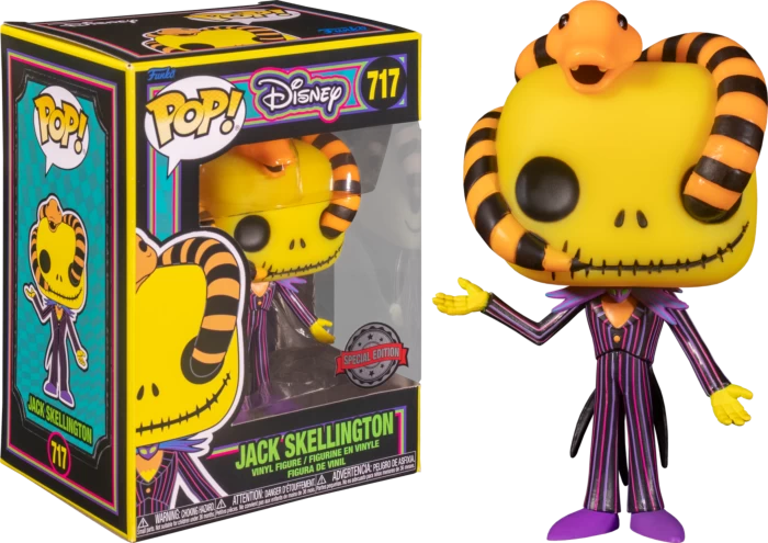 Funko Pop! The Nightmare Before Christmas - Jack Skellington With Snake Blacklight #717 3 Funko Pop! The Nightmare Before Christmas - Jack Skellington With Snake Blacklight #717