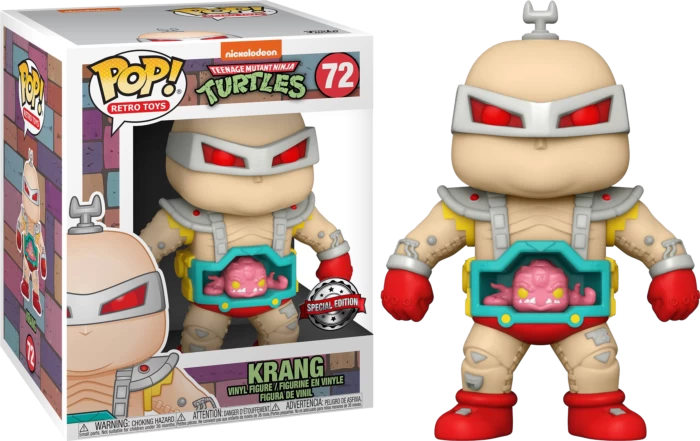 Funko Pop! Teenage Mutant Ninja Turtles - Krang With Android Body 6" Super Sized #72 3 Funko Pop! Teenage Mutant Ninja Turtles - Krang With Android Body 6" Super Sized #72