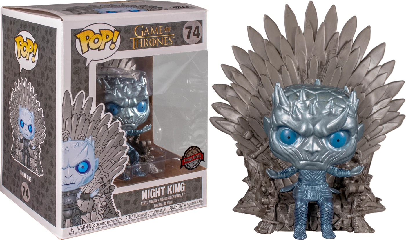 Funko Pop! Game Of Thrones - Night King On Throne Metallic Deluxe #74 3 Funko Pop! Game Of Thrones - Night King On Throne Metallic Deluxe #74