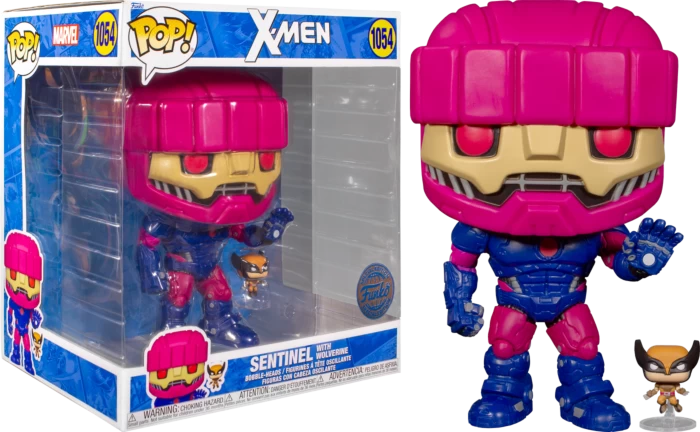 Funko Pop! X-Men - Sentinel With Wolverine 10" Jumbo #1054 - Chase Chance 3 Funko Pop! X-Men - Sentinel With Wolverine 10" Jumbo #1054 - Chase Chance