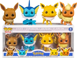 Funko Pop! Pokemon - Eevee, Vaporeon, Jolteon & Flareon - 4-Pack