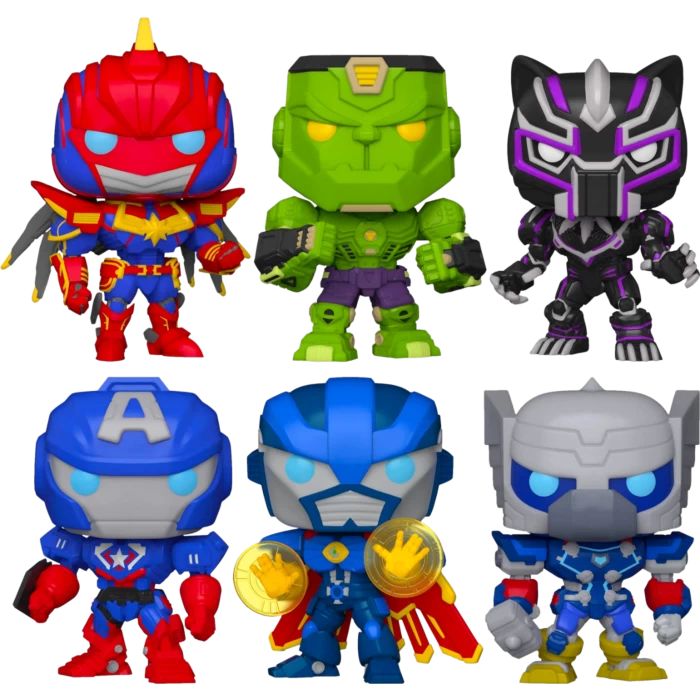 Funko Pop! Avengers Mech Strike - What The Mech Is This - Bundle (Set Of 6) 3 Funko Pop! Avengers Mech Strike - What The Mech Is This - Bundle (Set Of 6)