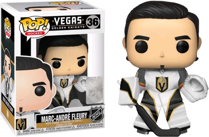 Funko Pop! NHL Hockey - Marc-Andre Fleury Vegas Golden Knights White Jersey #36 3 Funko Pop! NHL Hockey - Marc-Andre Fleury Vegas Golden Knights White Jersey #36