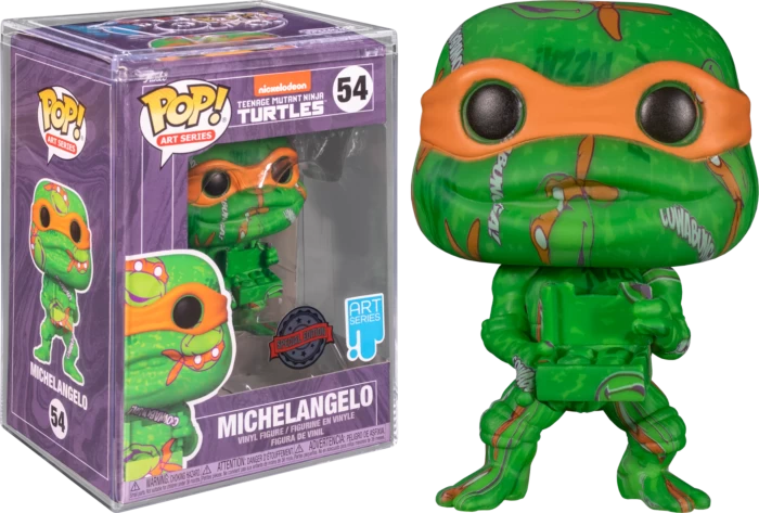 Funko Pop! Teenage Mutant Ninja Turtles II: The Secret Of The Ooze - Michelangelo Artist Series With Pop! Protector #54 3 Funko Pop! Teenage Mutant Ninja Turtles II: The Secret Of The Ooze - Michelangelo Artist Series With Pop! Protector #54