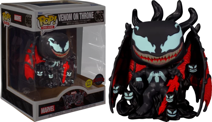 Funko Pop! Venom - Venom On Throne Glow In The Dark Deluxe #965 3 Funko Pop! Venom - Venom On Throne Glow In The Dark Deluxe #965