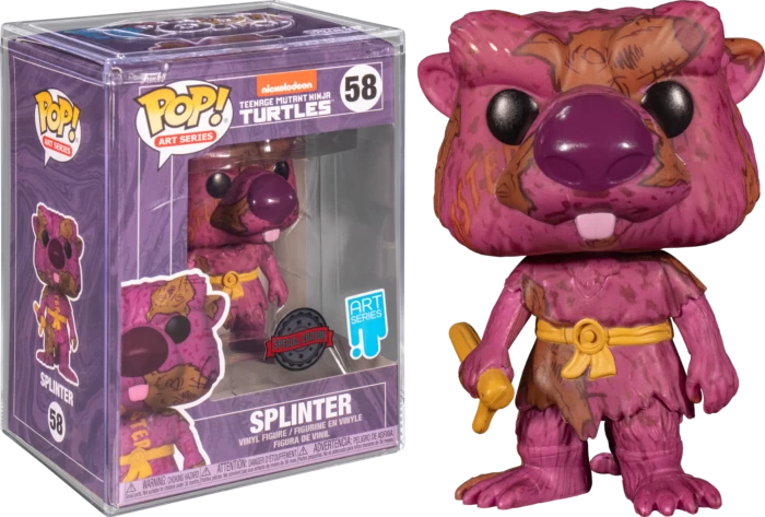 Funko Pop! Teenage Mutant Ninja Turtles II: The Secret Of The Ooze - Splinter Artist Series With Pop! Protector #58 3 Funko Pop! Teenage Mutant Ninja Turtles II: The Secret Of The Ooze - Splinter Artist Series With Pop! Protector #58