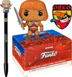 Funko Pop! Masters Of The Universe - He-Man With Lightning Sword Flocked #991 + Exclusive Collector Box