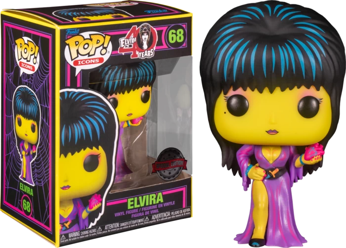 Funko Pop! Horror Classics - Chucky, Elvira, Pennywise & Michael Myers Blacklight - Bundle (Set Of 4) 4 Funko Pop! Horror Classics - Chucky, Elvira, Pennywise & Michael Myers Blacklight - Bundle (Set Of 4) - Image 2