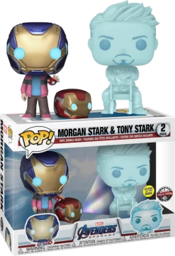 Funko Pop! Avengers 4: Endgame - Hologram Tony Stark & Morgan With Helmet - 2-Pack