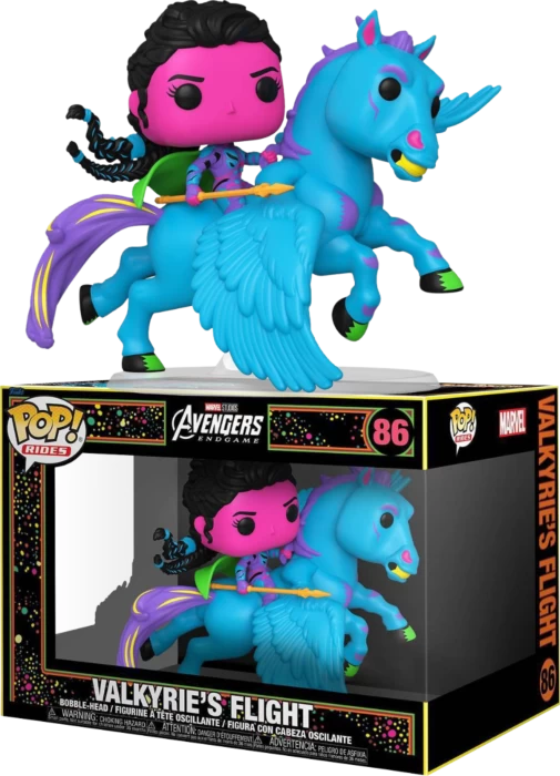 Funko Pop! Rides - Avengers 4: Endgame - Valkyrie's Flight Blacklight #86 3 Funko Pop! Rides - Avengers 4: Endgame - Valkyrie's Flight Blacklight #86