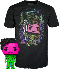 Funko Pop! What If… - Infinity Killmonger Blacklight - Vinyl Figure & T-Shirt Box Set