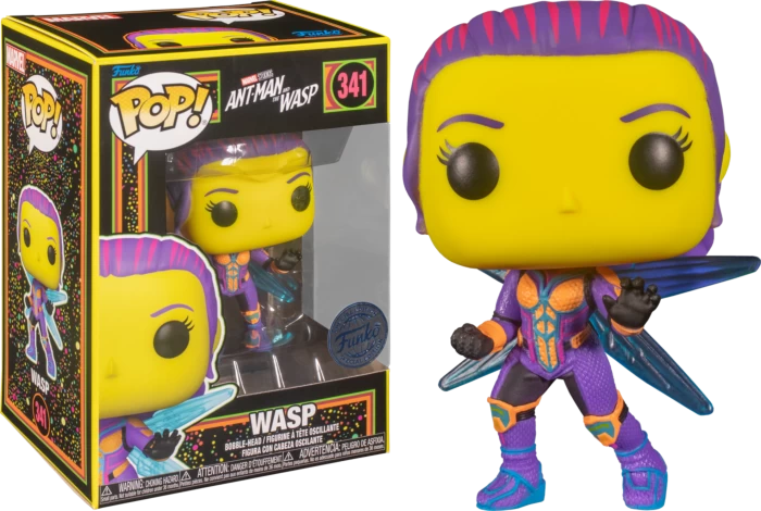 Funko Pop! Marvel: Blacklight - Shuri, Wasp, Gamora & Nebula Blacklight - Bundle (Set Of 4) 4 Funko Pop! Marvel: Blacklight - Shuri, Wasp, Gamora & Nebula Blacklight - Bundle (Set Of 4) - Image 2
