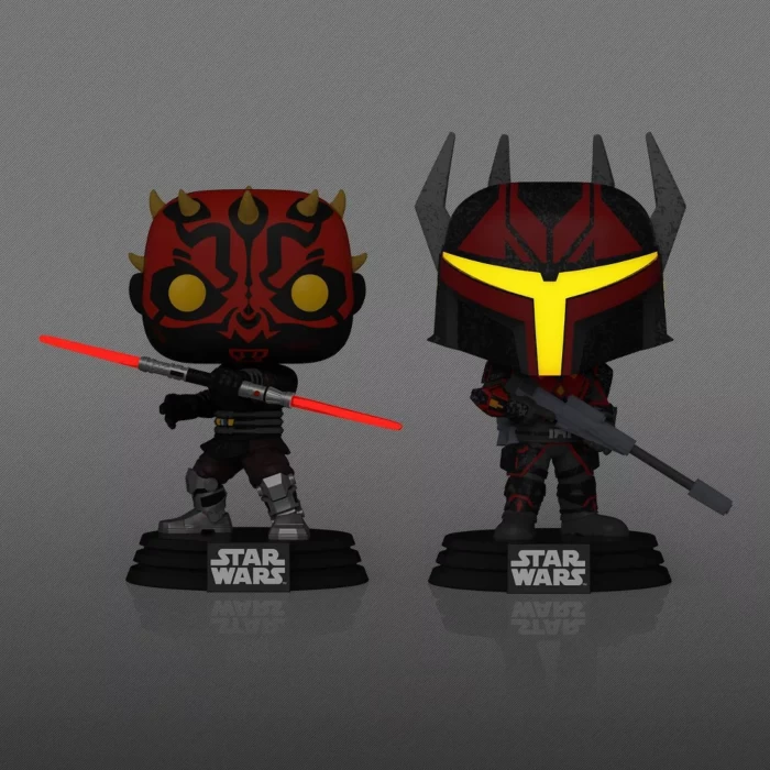 Funko Pop! Star Wars: The Clone Wars - Darth Maul & Gar Saxon Glow In The Dark - 2-Pack 4 Funko Pop! Star Wars: The Clone Wars - Darth Maul & Gar Saxon Glow In The Dark - 2-Pack - Image 2