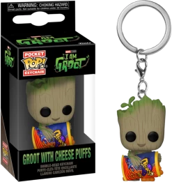 Funko Pocket Pop! Keychain - I Am Groot (2022) - Groot With Cheese Puffs