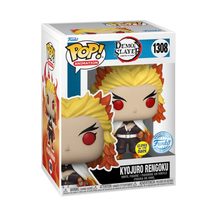 Funko Pop! Demon Slayer - Kyojuro Rengoku Glow In The Dark #1308 4 Funko Pop! Demon Slayer - Kyojuro Rengoku Glow In The Dark #1308 - Image 2