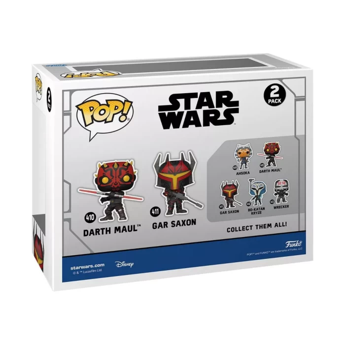 Funko Pop! Star Wars: The Clone Wars - Darth Maul & Gar Saxon Glow In The Dark - 2-Pack 5 Funko Pop! Star Wars: The Clone Wars - Darth Maul & Gar Saxon Glow In The Dark - 2-Pack - Image 3
