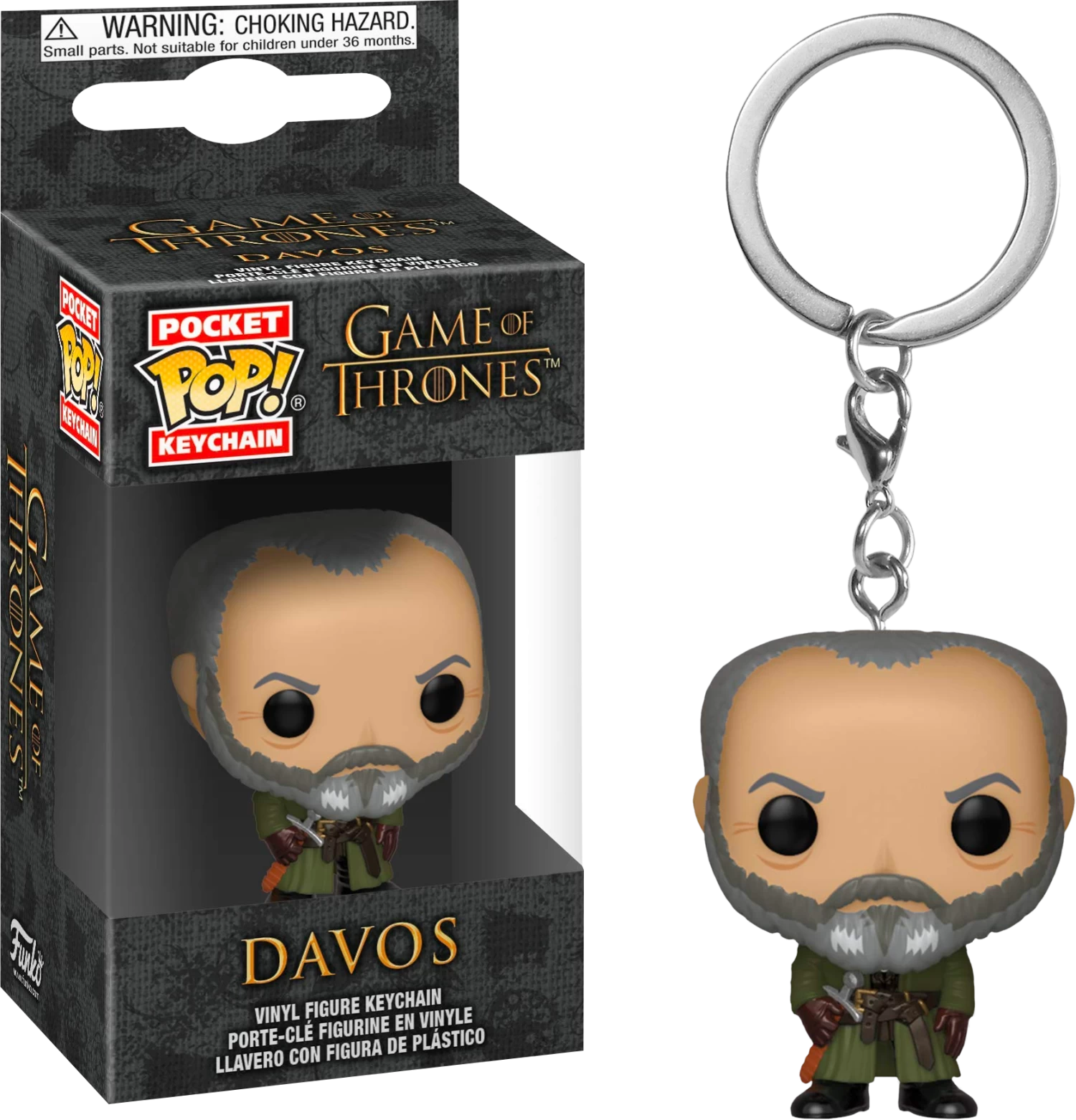 Funko Pocket Pop! Keychain - Game Of Thrones - Davos 3 Funko Pocket Pop! Keychain - Game Of Thrones - Davos