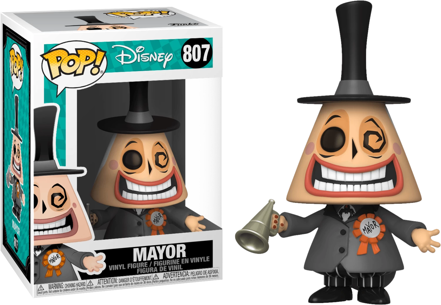 Funko Pop! The Nightmare Before Christmas - Mayor With Megaphone #807 - Chase Chance 3 Funko Pop! The Nightmare Before Christmas - Mayor With Megaphone #807 - Chase Chance