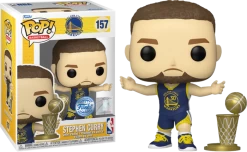 Funko Pop! NBA Basketball - Stephen Curry Golden State Warriors With Trophy #157
