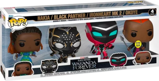 Funko Pop! Black Panther 2: Wakanda Forever - Nakia, Black Panther, Ironheart MK2 & Okoye - 4-Pack -Anime Zone Shop 5 09ad2e05 8d7f 47eb 9bc2 87cd3e2c180c