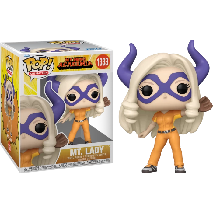 Funko Pop! My Hero Academia - Mt. Lady Hero League Baseball 6" Super Sized #1333 3 Funko Pop! My Hero Academia - Mt. Lady Hero League Baseball 6" Super Sized #1333