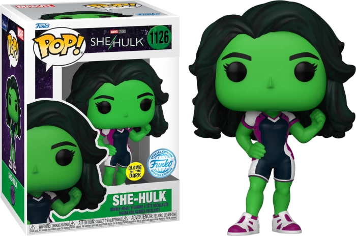 Funko Pop! She-Hulk: Attorney At Law (2022) - She-Hulk Glow In The Dark #1126 3 Funko Pop! She-Hulk: Attorney At Law (2022) - She-Hulk Glow In The Dark #1126