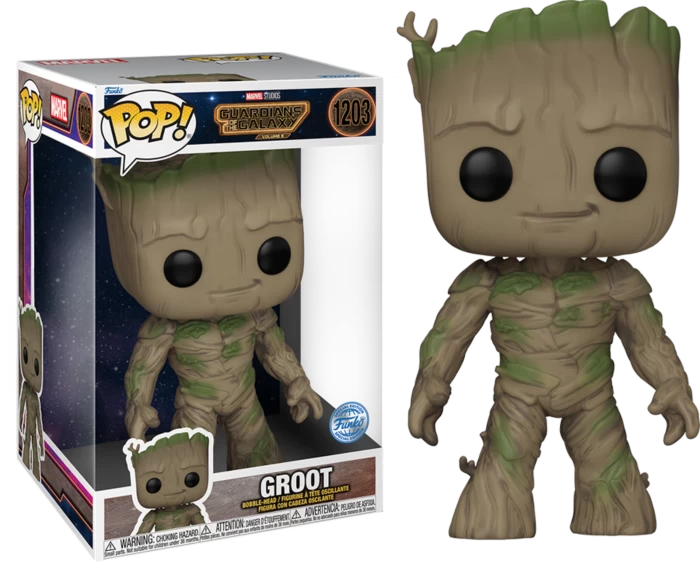 Funko Pop! Guardians Of The Galaxy Vol. 3 - Groot Jumbo 10" #1203 3 Funko Pop! Guardians Of The Galaxy Vol. 3 - Groot Jumbo 10" #1203