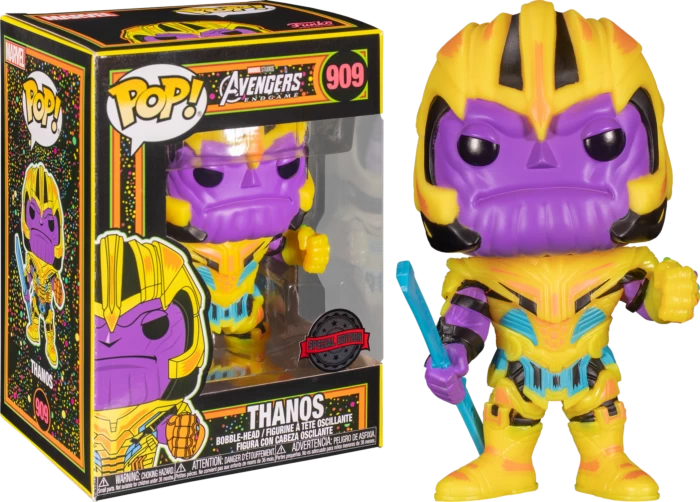 Funko Pop! Marvel: Blacklight - Thanos, Captain Marvel & Ant-Man Blacklight - Bundle (Set Of 3) 6 Funko Pop! Marvel: Blacklight - Thanos, Captain Marvel & Ant-Man Blacklight - Bundle (Set Of 3) - Image 4