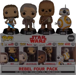 Funko Pop! Star Wars Episode VIII: The Last Jedi - Rey, Luke Skywalker, Chewbacca & BB-8 Rebel - 4-Pack -Anime Zone Shop 6 980c8780 6dde 4aba b958 91d8cef1c570