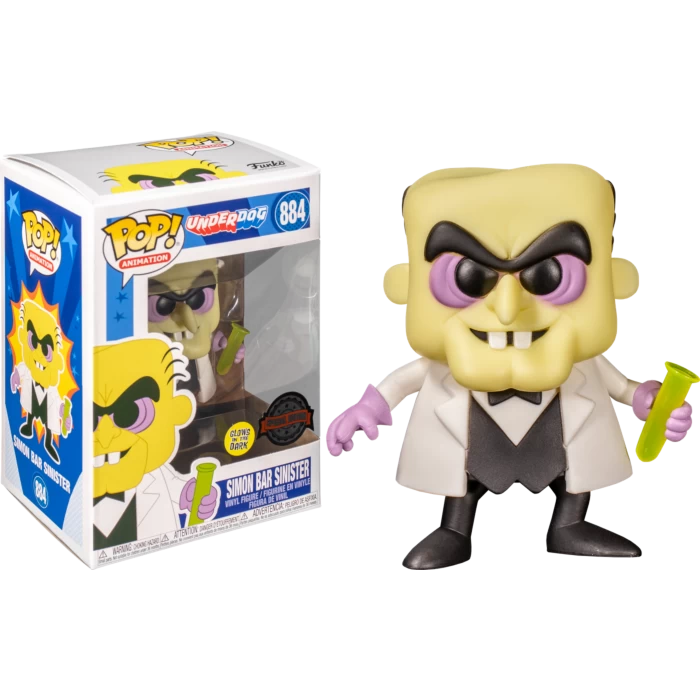Funko Pop! Underdog - Simon Bar Sinister Glow In The Dark #884 4 Funko Pop! Underdog - Simon Bar Sinister Glow In The Dark #884 - Image 2
