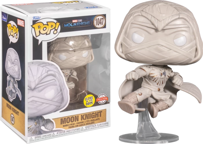 Funko Pop! Moon Knight (2022) - Moon Knight Jumping Glow In The Dark #1047 4 Funko Pop! Moon Knight (2022) - Moon Knight Jumping Glow In The Dark #1047 - Image 2