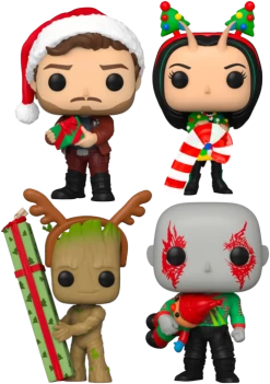 Funko Pop! The Guardians Of The Galaxy Holiday Special - Happy Holidays - Bundle (Set Of 4)